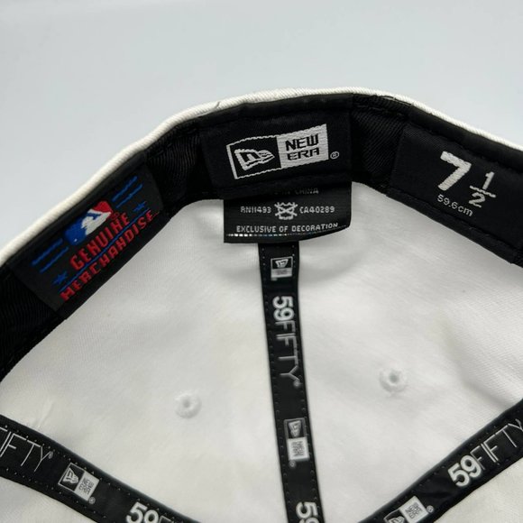 Detroit Tigers MLB 7 1/2 59Fifty New Era Hat Fitted Cap White Men - Picture 6 of 7